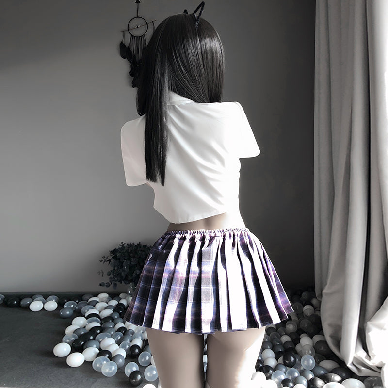 Anime School Girl Shirt Skirt Set