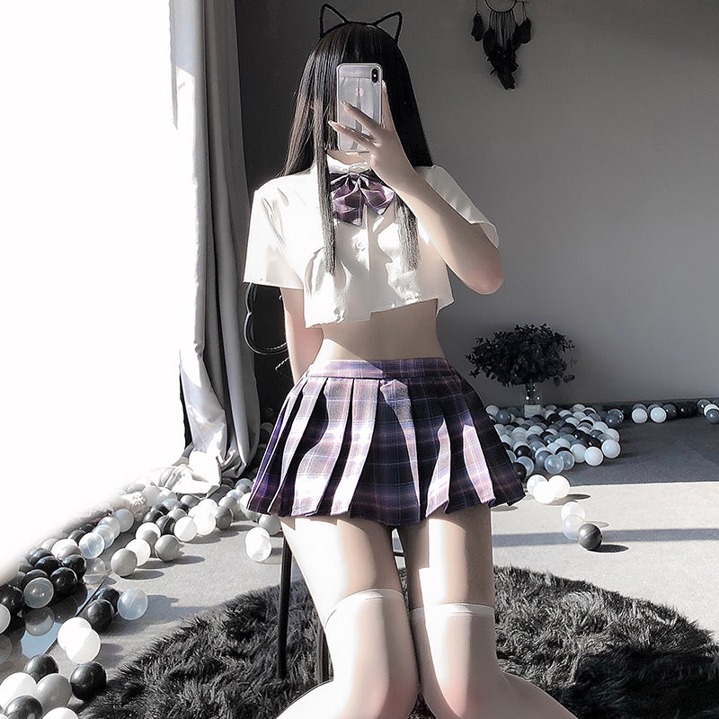 Anime School Girl Shirt Skirt Set