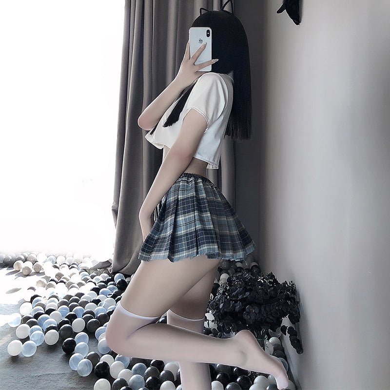 Anime School Girl Shirt Skirt Set