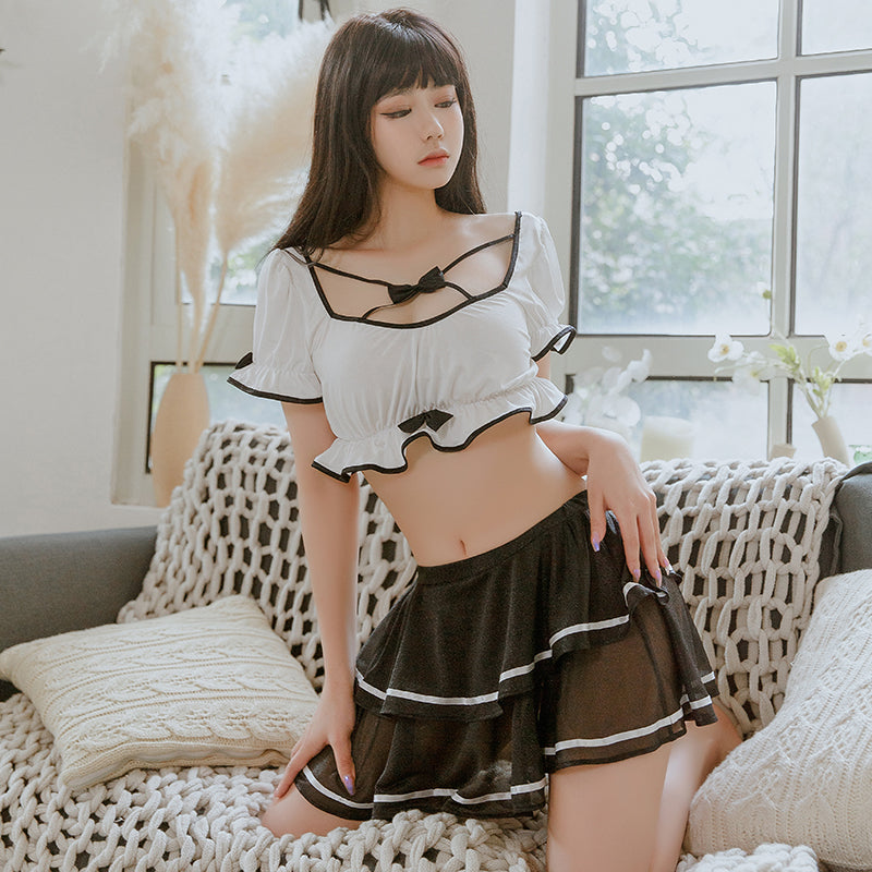 Sexy Ruffle Lolita Maid Lingerie