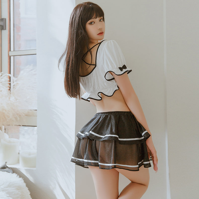 Sexy Ruffle Lolita Maid Lingerie