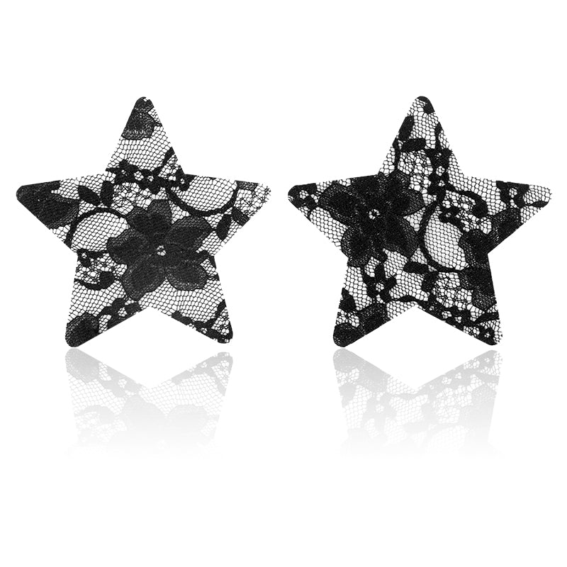 Sofyee Fun Gathers Breathable Heart-Shaped Five-Pointed Star Silk Nipple