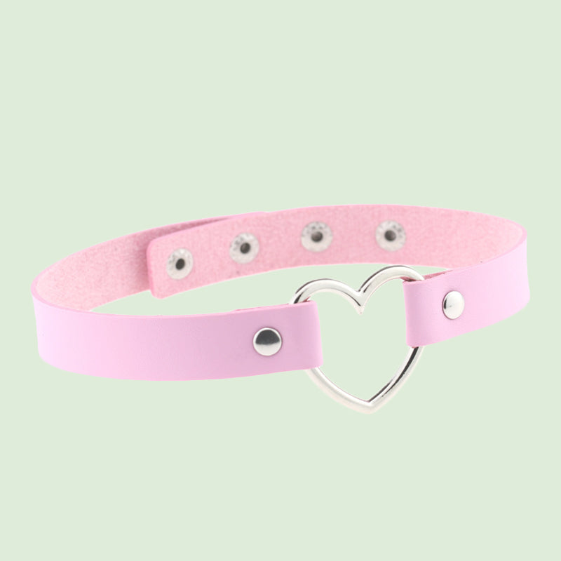 Heart Sweet Lavender Pearl Aesthetic Choker