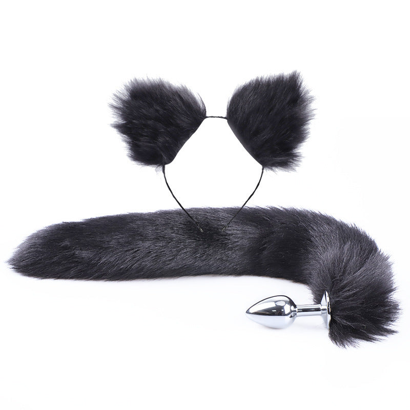 Colorful Anime Sexy Cat Ear Headband Butt Plug Tail Set