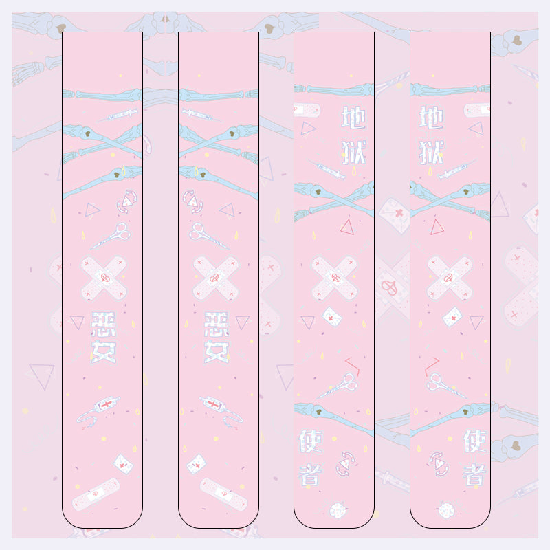 Pink Kawaii Lolita D. VA Overwatch Thigh High Socks
