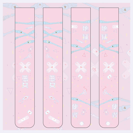Pink Kawaii Lolita D. VA Overwatch Thigh High Socks