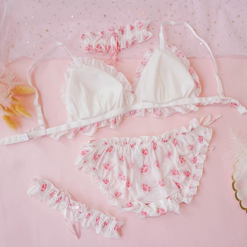 Kawaii Lolita Sweet Water Lemon Bralette Set