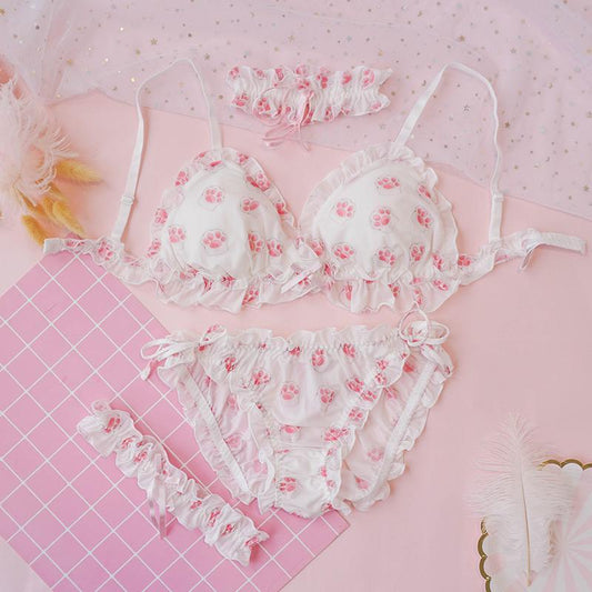 Kawaii Lolita Sweet Water Lemon Bralette Set