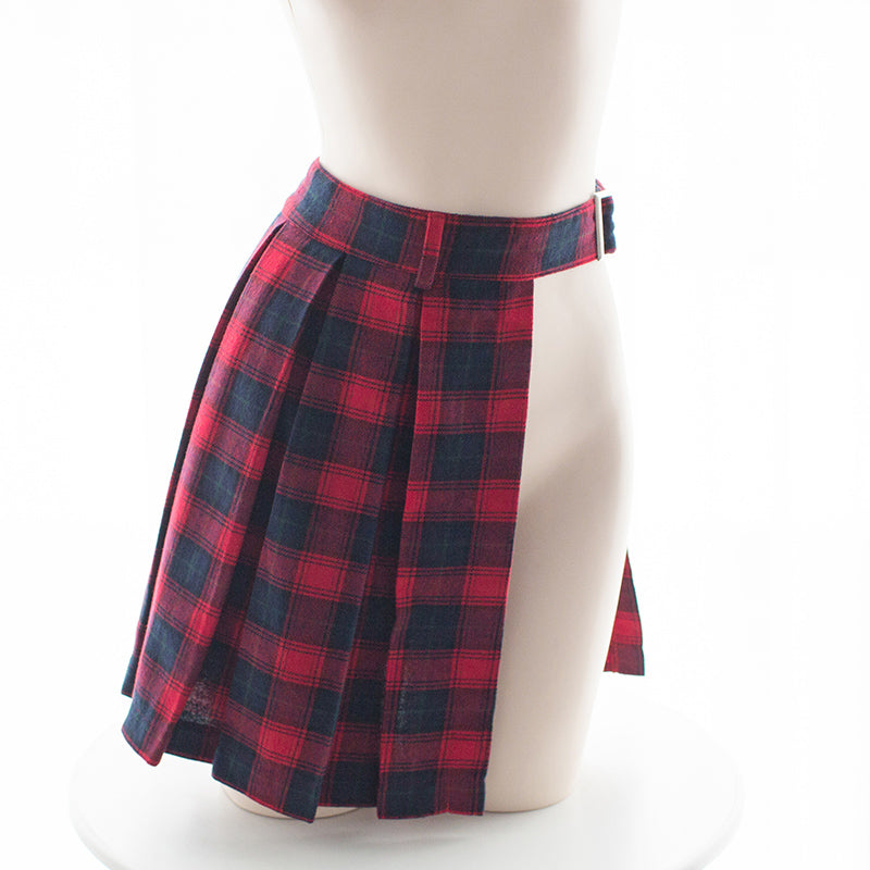 Japanisches Schulmädchen Sexy Kawaii Grid Dessous Halbrock 