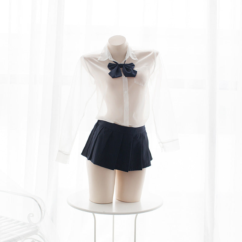 Sexy Anime Sailor Bow Japanese School Girl Kawaii Outfit Lingerie