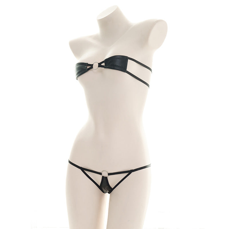 Sofyee Sexy Patent Leather Bikini Suit