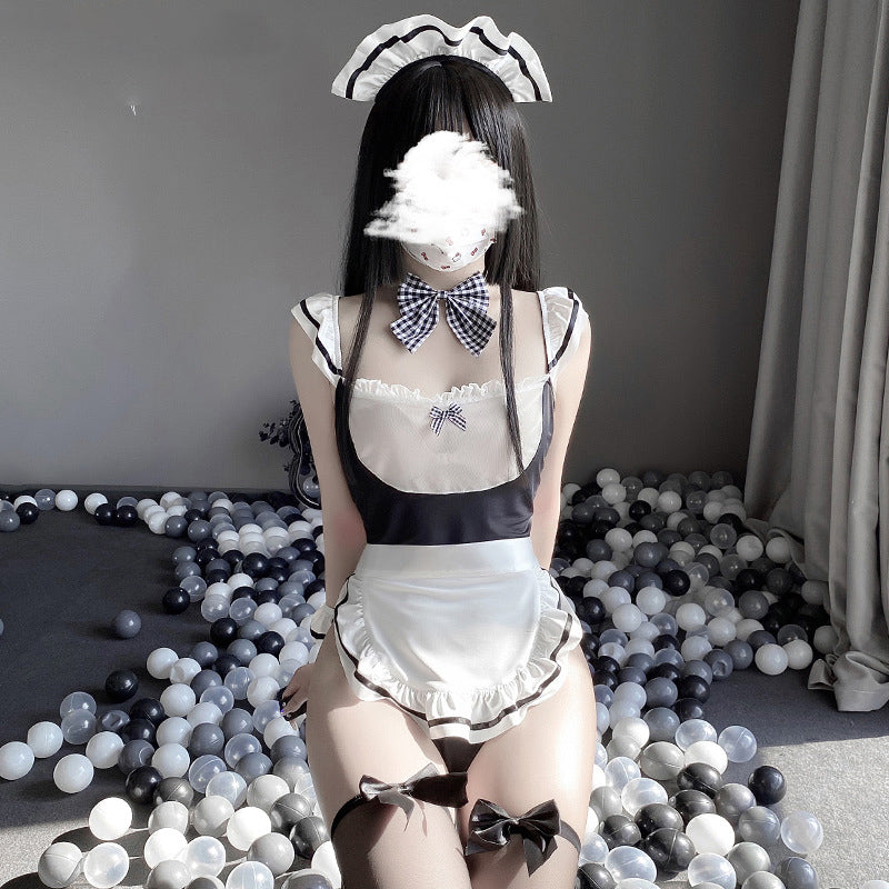 Sexy Tight Waist Bodysuit Maid Suit