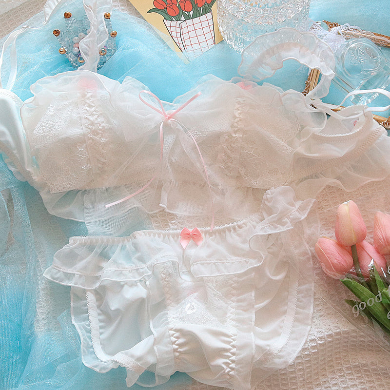 Snow White Ruffle Baby Bralette Set