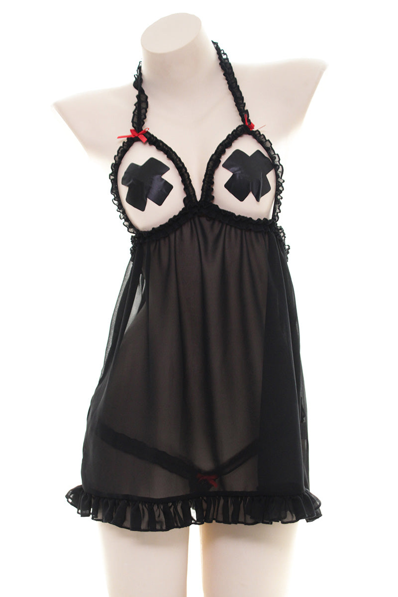 Anime Japanese Maid Open Cup Lingerie