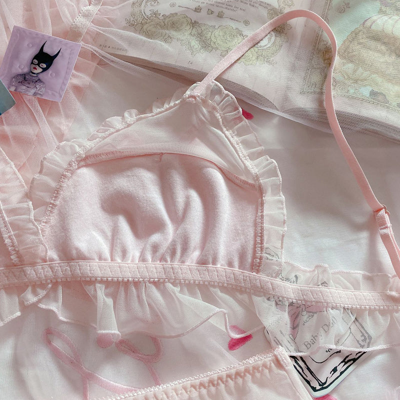 Cute Sexy Bow Control Lolita Bra Set