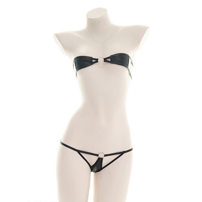 Sofyee Sexy Patent Leather Bikini Suit