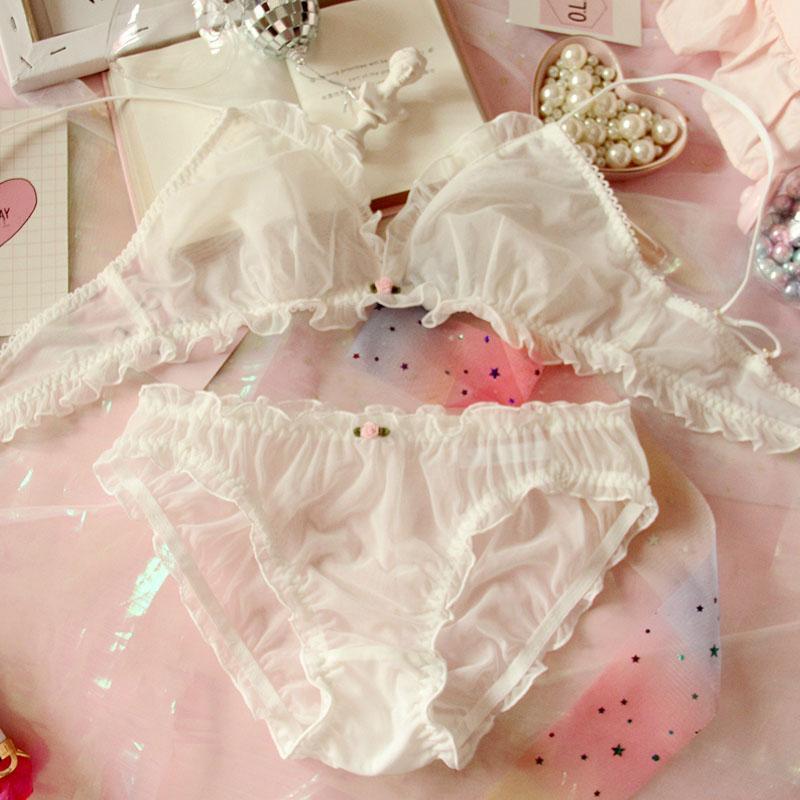 Pink Cartoon Pastel Lover Cute Sweetie Baby Bralette Set