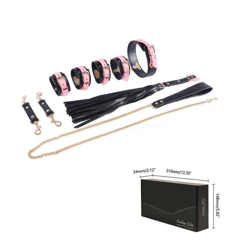 Night Light Luminescent Sexy Leather BDSM Set