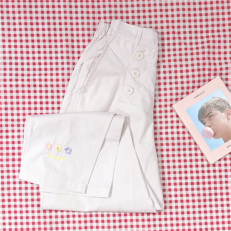 Harajuku Kawaii Blumen Pastell Hose 