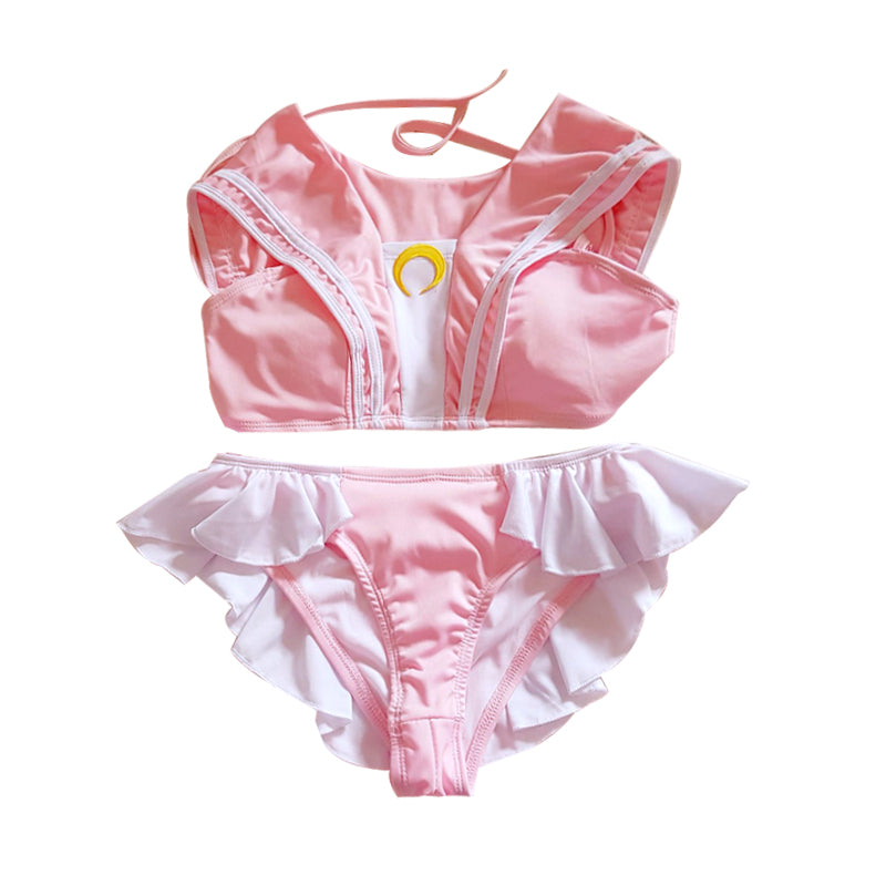 Japanisches Anime Sailor Moon Dessous-Set – Pink Kawaii Moon