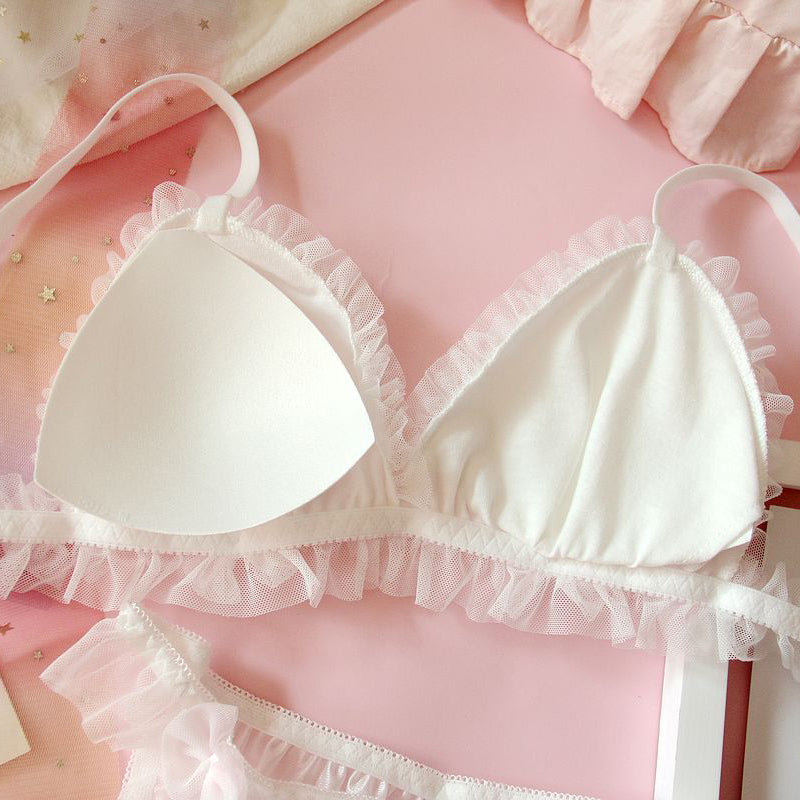 Pink Cartoon Pastel Lover Cute Sweetie Baby Bralette Set