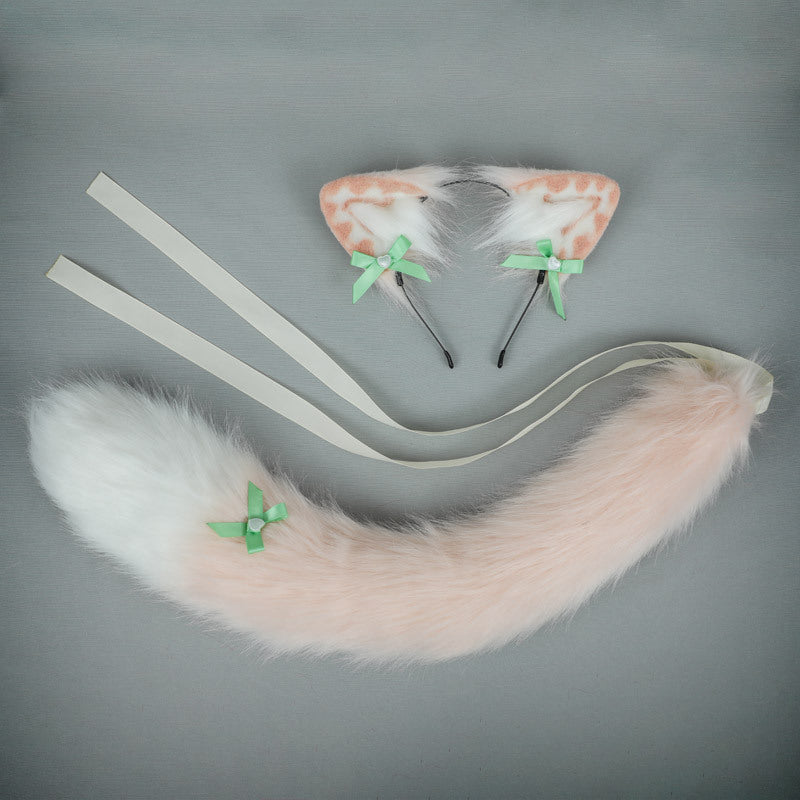 Anime Sexy Kawaii Fox Cat Girl Headband Tail Set