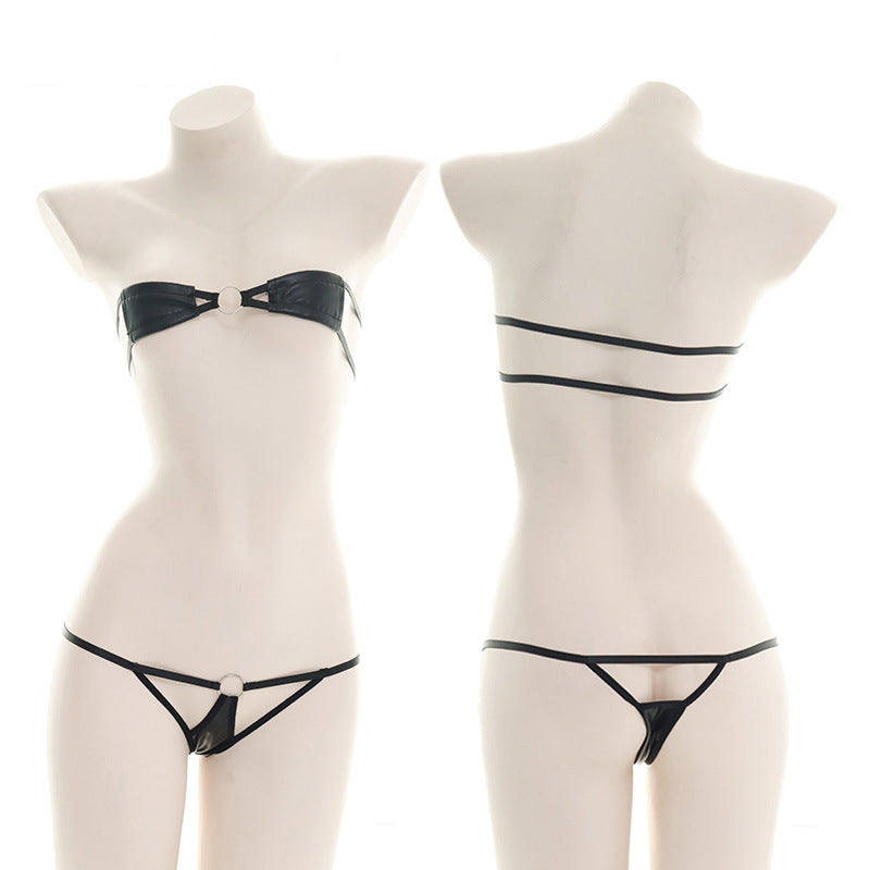 Sofyee Sexy Patent Leather Bikini Suit