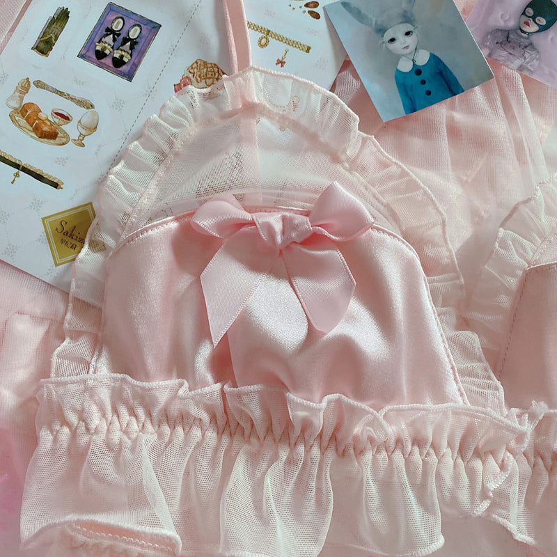 Cute Sexy Bow Control Lolita Bra Set