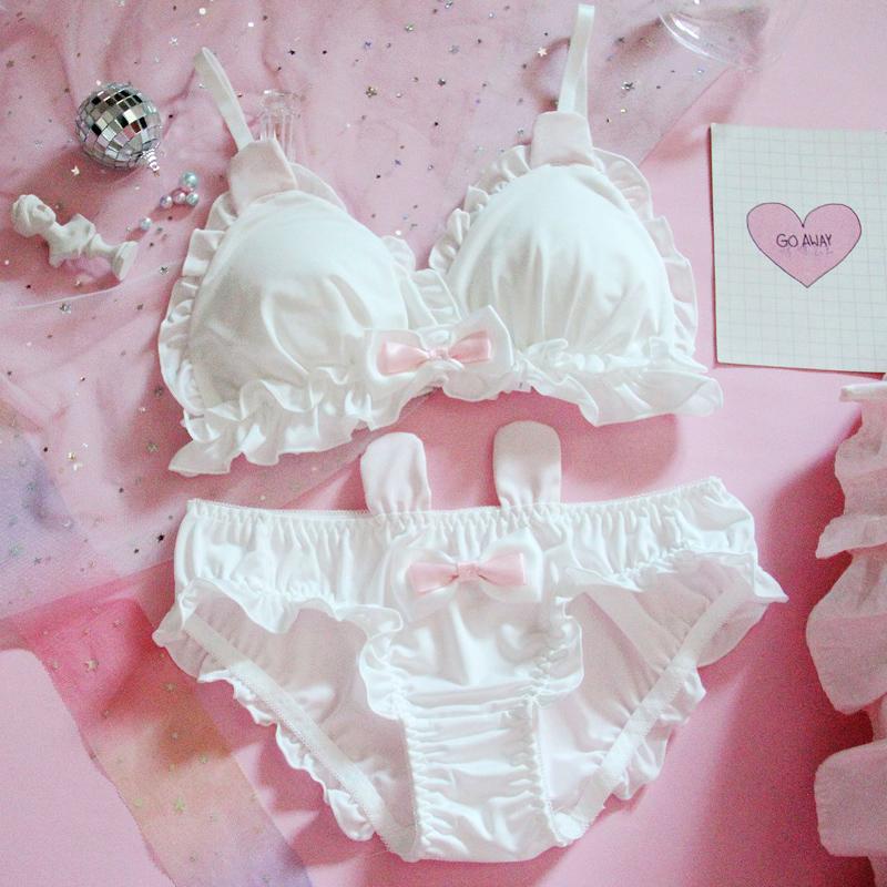 Pink Cartoon Pastel Lover Cute Sweetie Baby Bralette Set