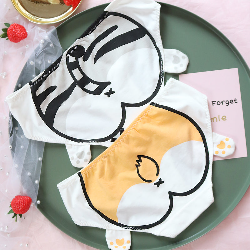 Japanese  Anime  sweet and cute cartoon animal cat Corgi PP panties