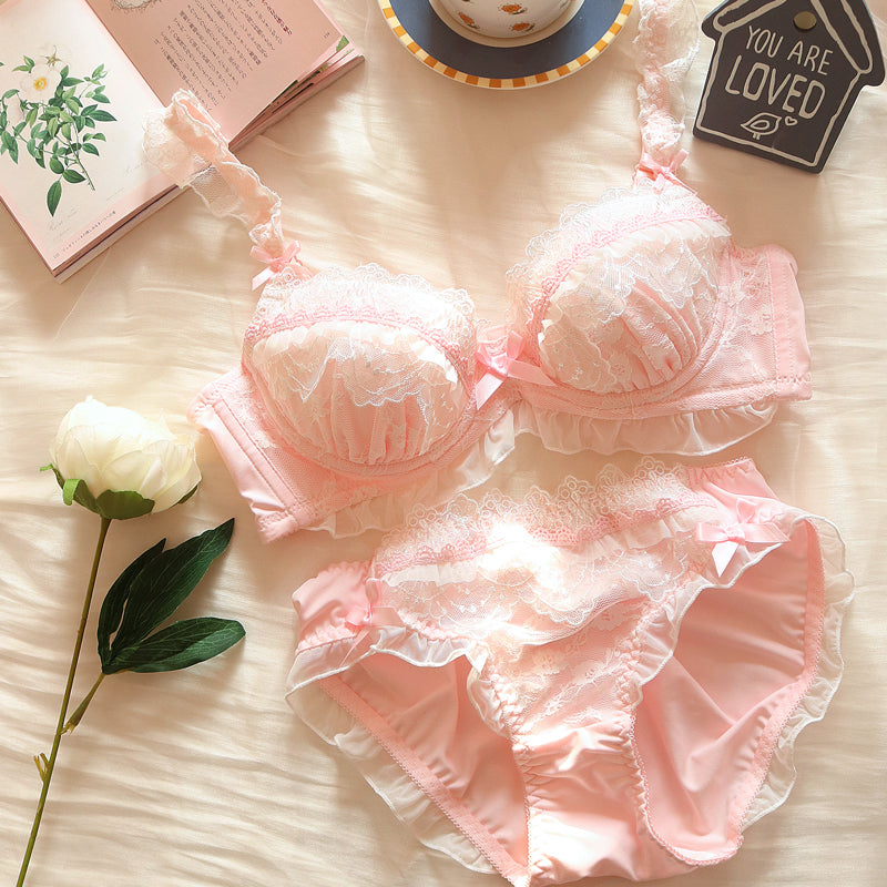 Pink Angel Japanese Cute Bra Set