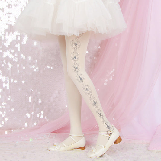 Japanese Lolita Wings Knee High Tights