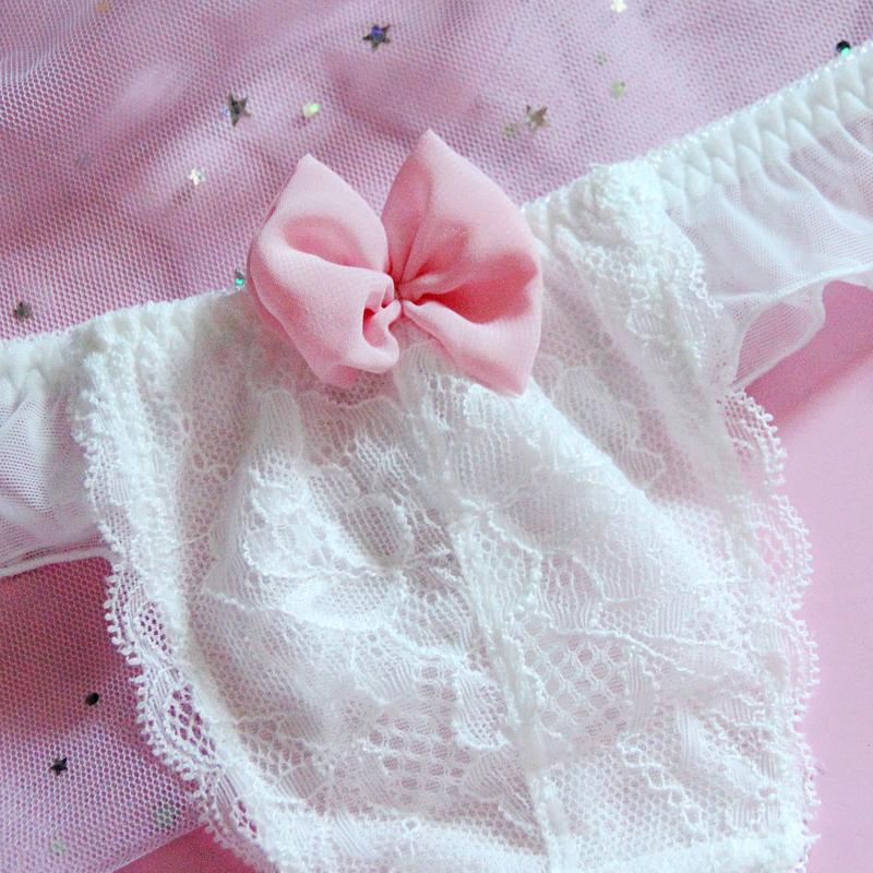 Pink Cartoon Pastel Lover Cute Sweetie Baby Bralette Set