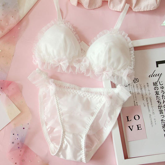 Pink Cartoon Pastel Lover Cute Sweetie Baby Bralette Set