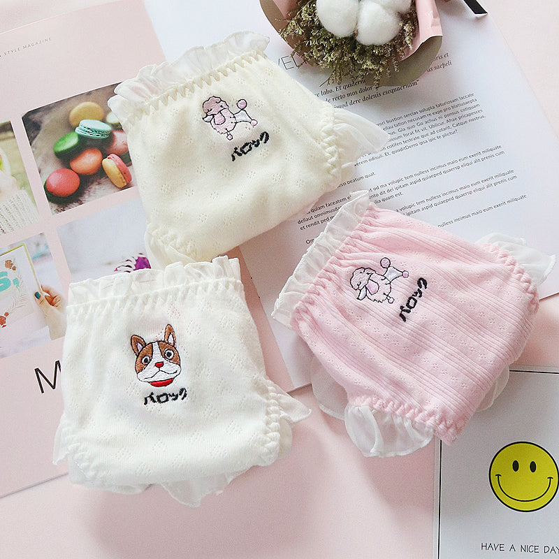 3pcs-Lolita Sweet White Kiss Me Panty