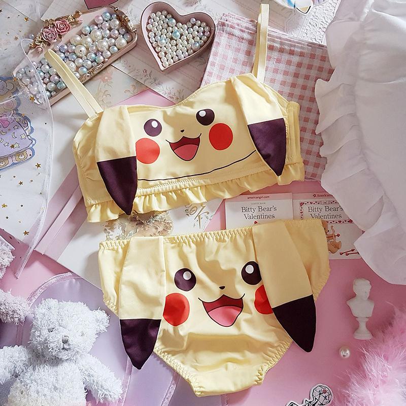 ポケモン ピカチュウ チューブトップ ランジェリー セット