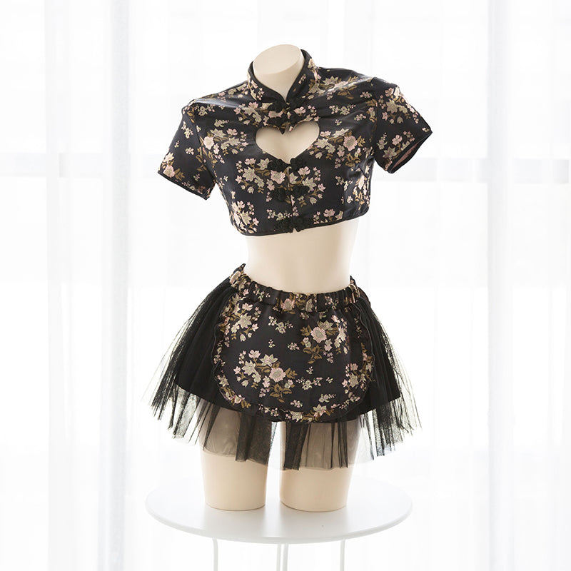 Sexy Schlüsselloch-Dienstmädchenkleid im Anime-Stil im japanischen Stil 