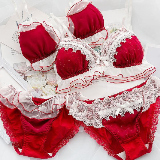 Christmas Red Bralette Set