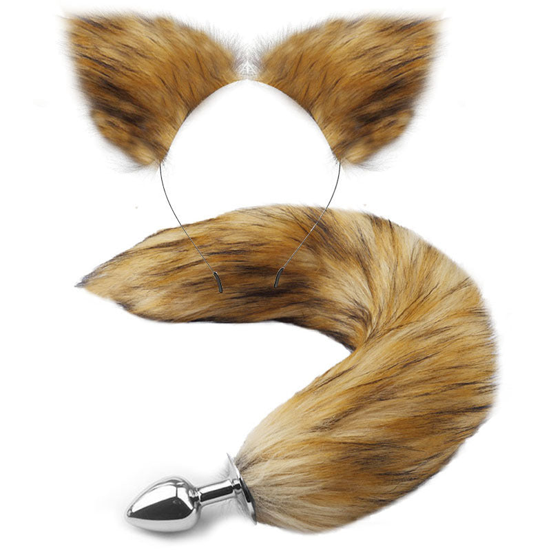 Colorful Anime Sexy Cat Ear Headband Butt Plug Tail Set