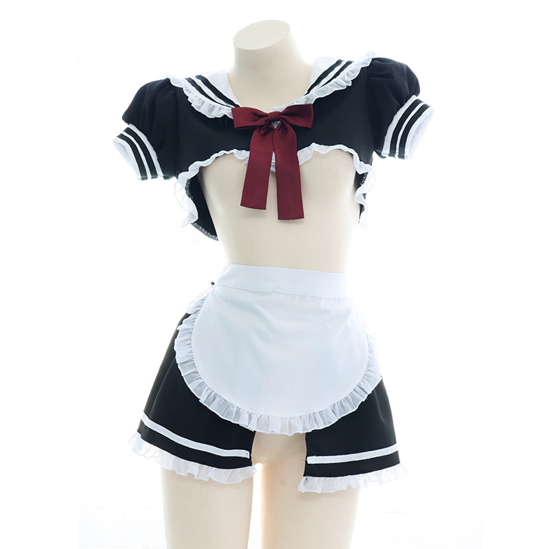 Sofyee Sexy kurzes Matrosenanzug-Dienstmädchen-Outfit 