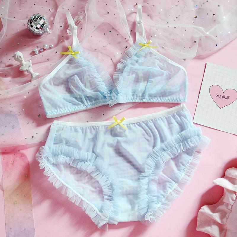 Pink Cartoon Pastel Lover Cute Sweetie Baby Bralette Set