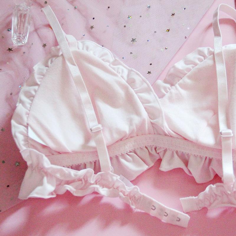Pink Cartoon Pastel Lover Cute Sweetie Baby Bralette Set
