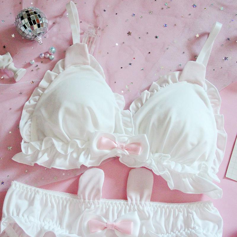 Pink Cartoon Pastel Lover Cute Sweetie Baby Bralette Set