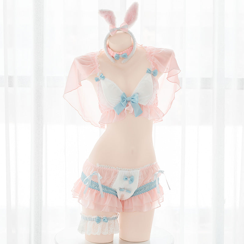 Anime cute cream dessert bunny underwear set