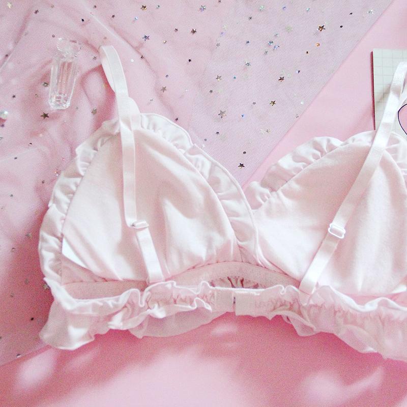 Pink Cartoon Pastel Lover Cute Sweetie Baby Bralette Set