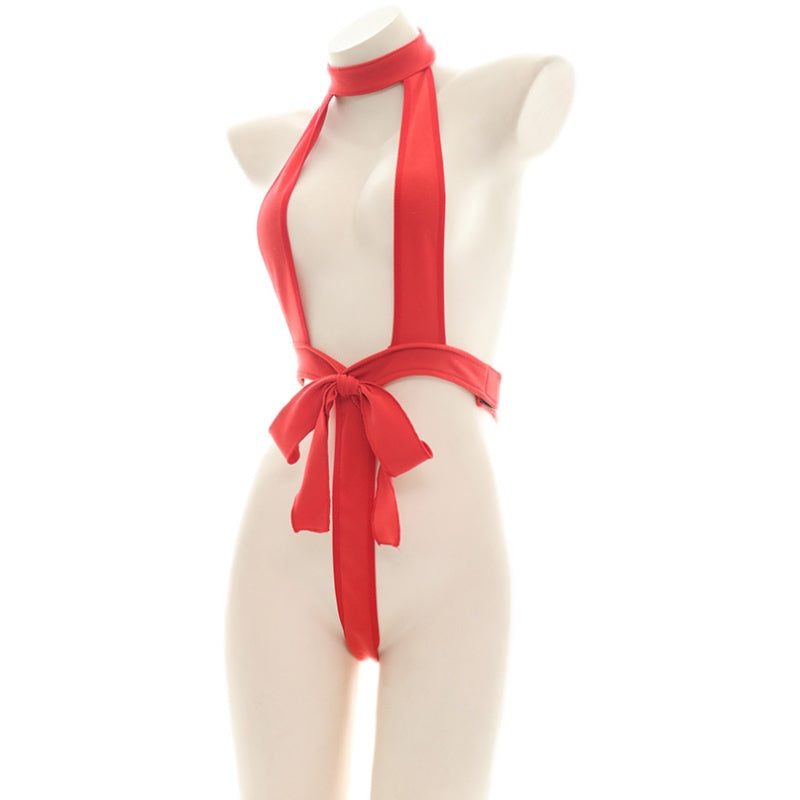 Sofyee Super Sexy Rabbit Tail Open Chest Dead Water Hollow Underwear