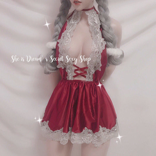 Fresh Sexy Sheer See Through Red Lingerie Set