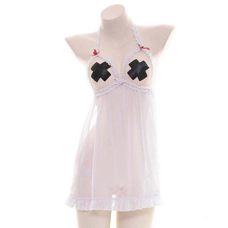 Anime Japanese Maid Open Cup Lingerie
