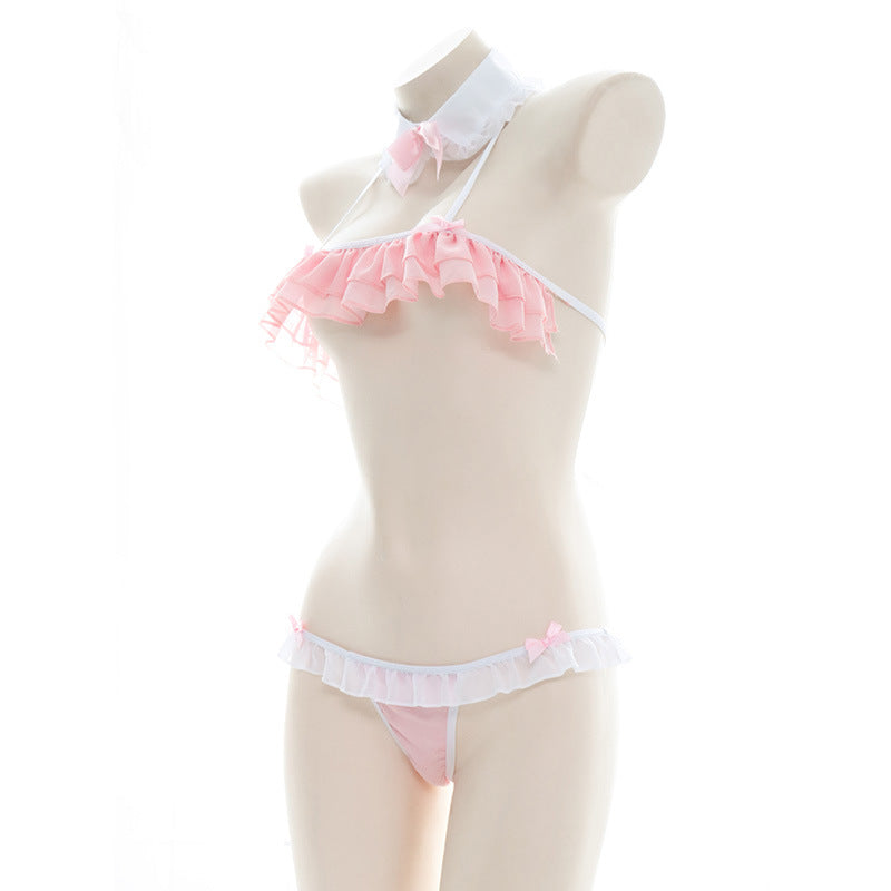 Ruffle Amine Girly Micro SHIMAPAN Kawaii Cosplay Costume Bikini Set