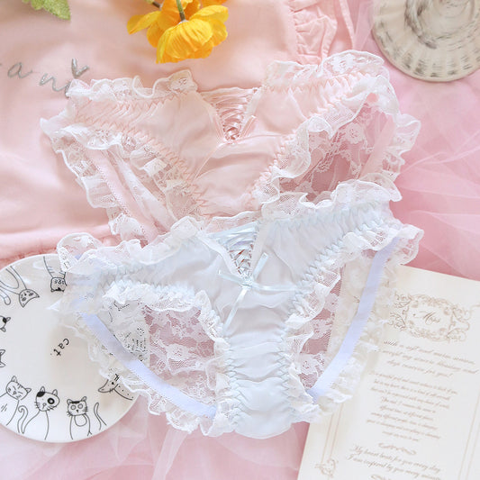 Sweet Strawberry Pie Japanese Girl Heart Bandage Lace Panties
